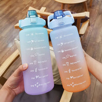 **NET** Motivational Water Bottle With Straw  Leakproof Sports Water Bottle for Gym Camping Tour / 51588 / JR23-12 / JR23-14