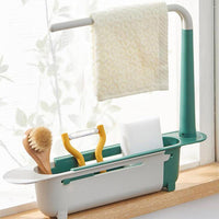 **(NET)**Telescopic Kitchen Sink Shelf Rack Organizer Storage Basket / 22FK183