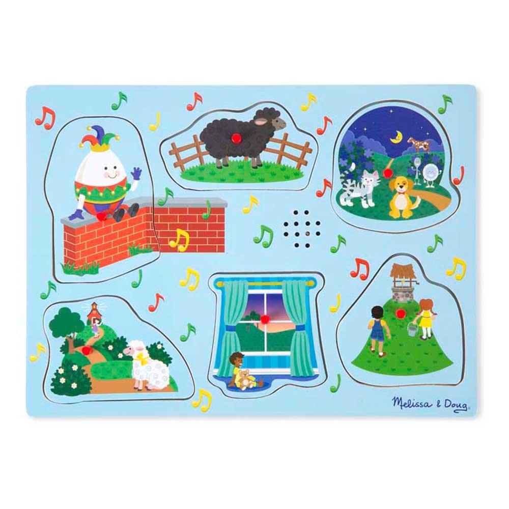 Melissa & Doug Sing Along Nursery Rhymes Sound Puzzle - Karout Online -Karout Online Shopping In lebanon - Karout Express Delivery 