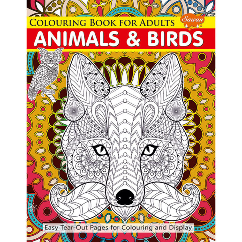 Sawan Colouring Book For Adults: Animals & Birds