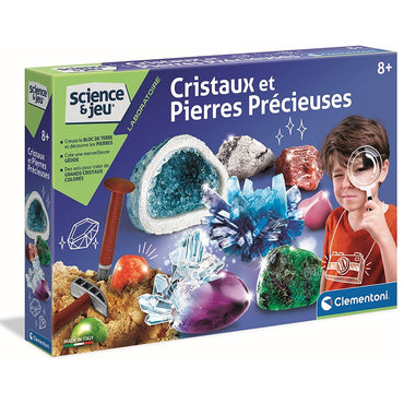 Clementoni 52345 Science & Game Crystals and Gemstones- French