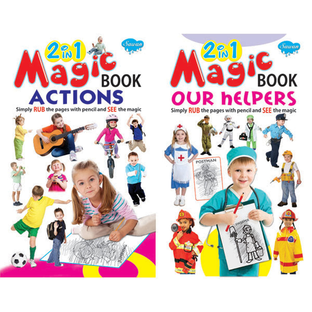 Sawan 2 in 1 Magic Book Actions-Our Helpers