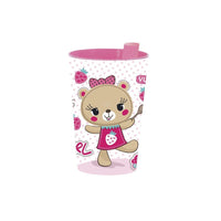 Herevin Patterned Plastic Cup With Straw 340 ml Girl (Net)