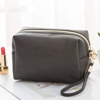 **(NET)**Women Octagonal Cosmetic Bag PU Leather Waterproof Zipper Make Up Bag Beauty Case / 22FK196/ KC22-219