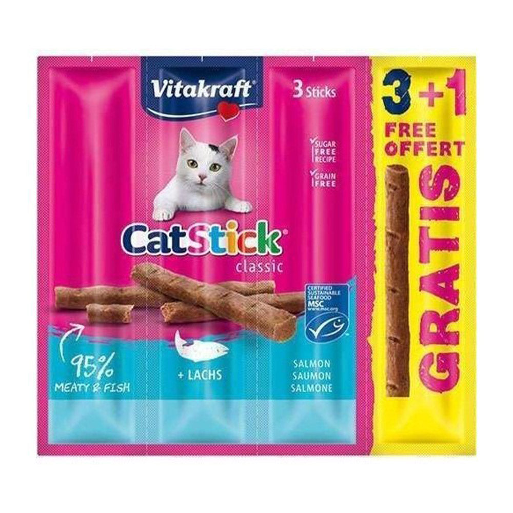 Vitakraft Cat Stick Classic salmon 4 pcs (3+1 free)