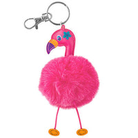 Stephen Joseph Pom Pom Critter Key Chains Flamingo - Karout Online -Karout Online Shopping In lebanon - Karout Express Delivery 