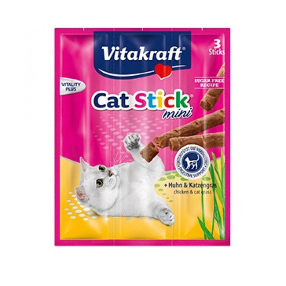 Vitakraft Stick Mini Chicken & Cat Grass /54g