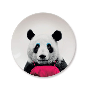 Mustard Ceramic Dinner Plate Patricia Panda  23 cm