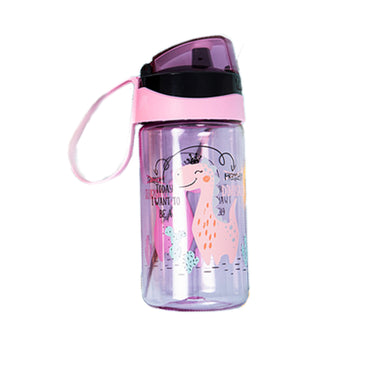Herevin Patterned Flask With Hanger - Pink Dinosaur 520ml (Net)