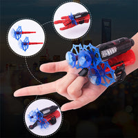 (NET)Spider Man Gloves Launcher Gun with 3 Soft Bullet Toy for Boys / 22FK216