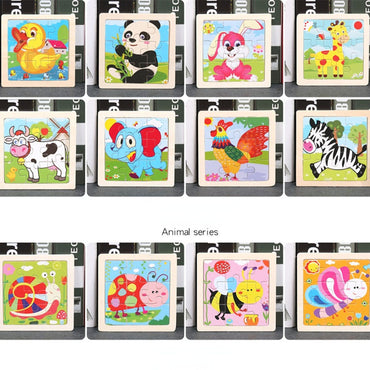 Kids Wooden Jigsaw Puzzle Baby Early Learning Educational Toy for Children  / 22FK212