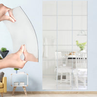(NET) Acrylic Mirror Wall Sticker Modern Tile Adhesive  Mirror for Wall Decor / 23FK029