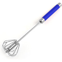 **(NET)** Stainless Steel Household Egg Beater Manual Kitchen Cream Beater Egg Mixer / 22FK180