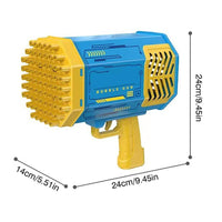 69 Holes Bubble Gun Automatic Funny Color Soaps Water Bubble Machine Toys / 22FK225 / KM-8