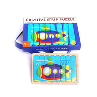 Kids Creative Strip Puzzle Design E – Vehicles / 22FK170