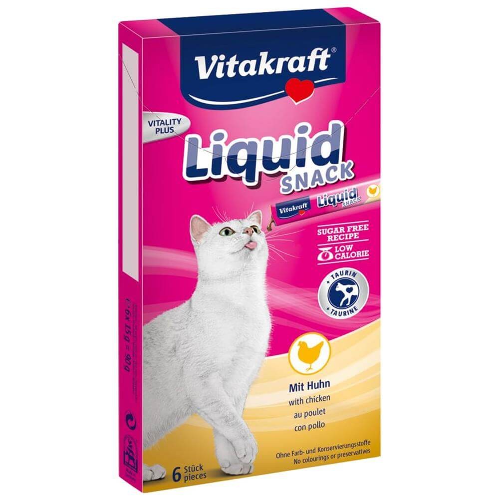 Vitakraft Cat liquid Snack with Chicken & Taurine - 6pcs (90g)