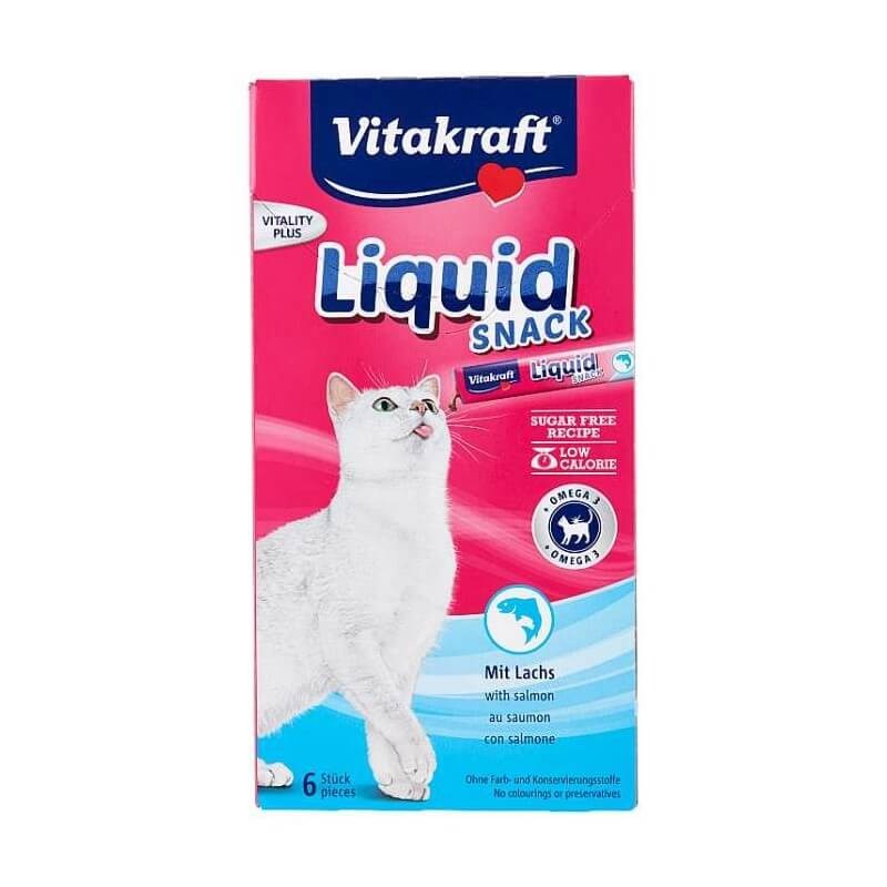 Vitakraft Cat Liquid Snack Salmon with Omega 3 - 6pcs (90g)