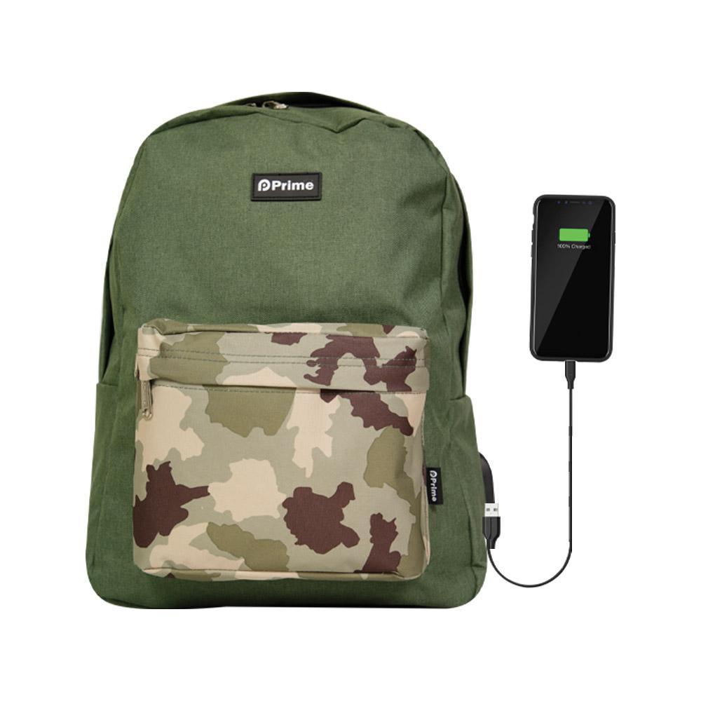 Prime 17 Inch BACKPACK WITH USB PORT.