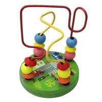 Traffic Around the Beads Children Kids Baby Colorful Wooden Mini Around Beads Educational Toy