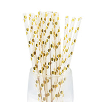 Paper Straws Eco Friendly Straws Gold 100Pcs